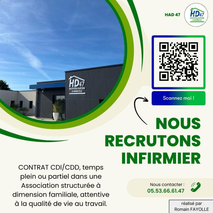 Recrutement Lot-et-garonne - Infirmier